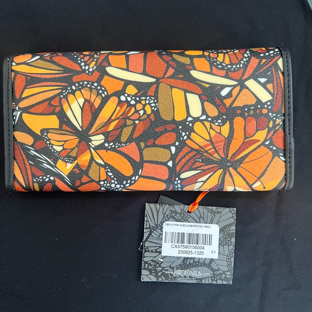 NWT Pineda Covalin Vuelo Mariposa Monarch Butterfly Wallet Luxury Designer